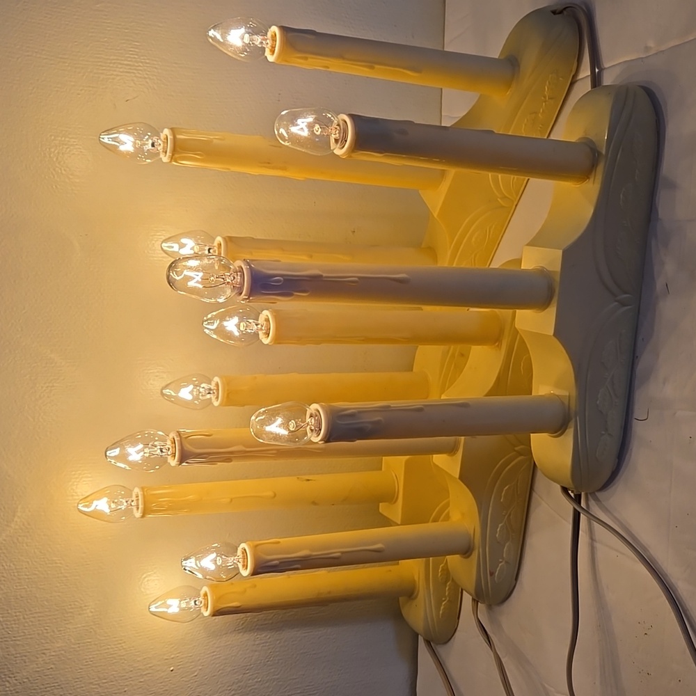 Vintage Three Arm "Welcome" Window Electric Lights